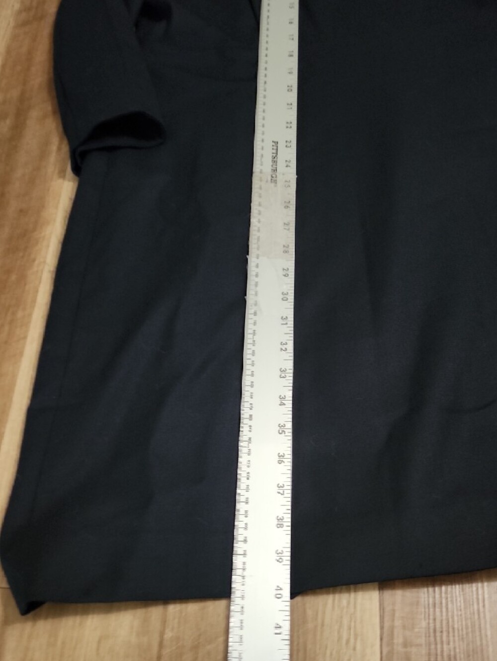 MM.LaFleur Navy Wrap Style Long Sleeve Sheath Dress - Picture 4 of 9